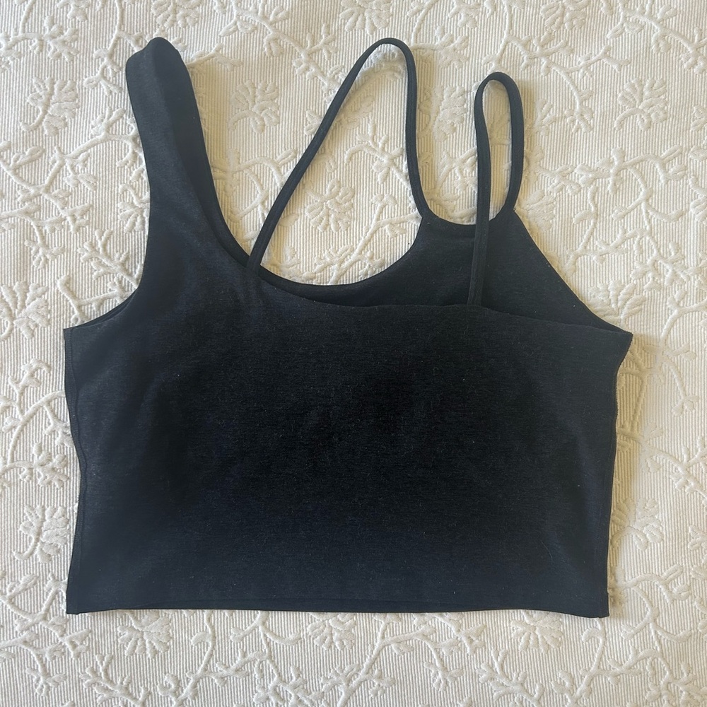 Beyond Yoga Spaced Shapeshifter Cropped Tank in Black - Picture 3 of 7